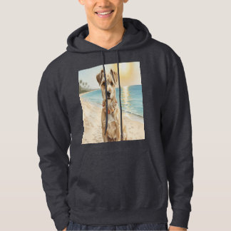Perro con collar de caracolas  hoodie