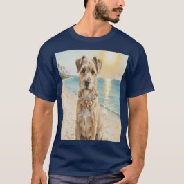 Perro con collar de caracolas  t-shirt