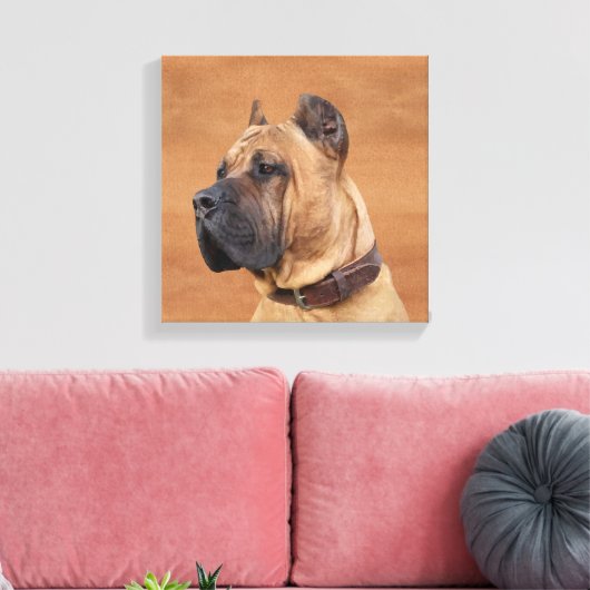 Perro de Presa Canario - Dogo Canario Canvas Afdruk (Insitu (Woonkamer))
