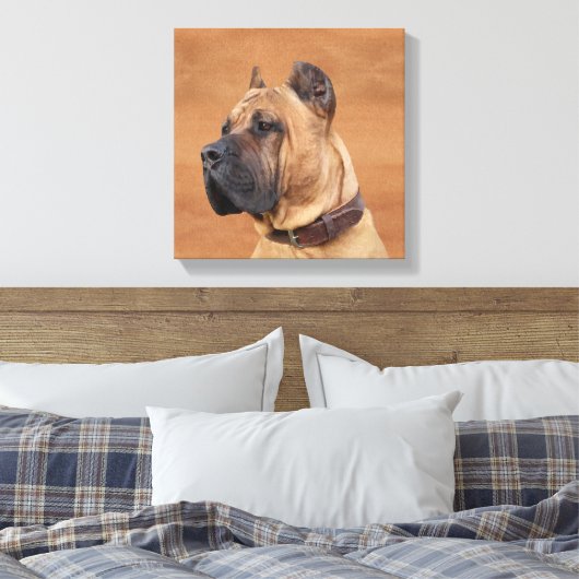 Perro de Presa Canario - Dogo Canario Canvas Afdruk (Insitu (Slaapkamer))
