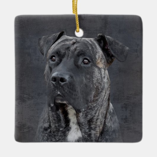 Perro de Presa Canario - Dogo Canario Keramisch Ornament (Voorkant)