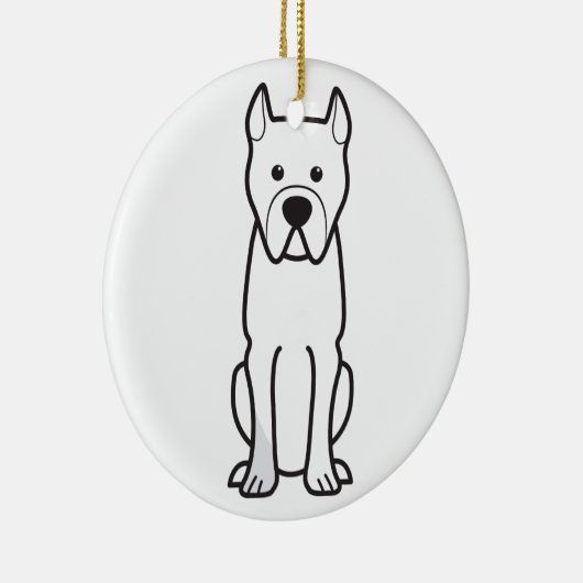 Perro de Presa Canario Keramisch Ornament (Rechts)