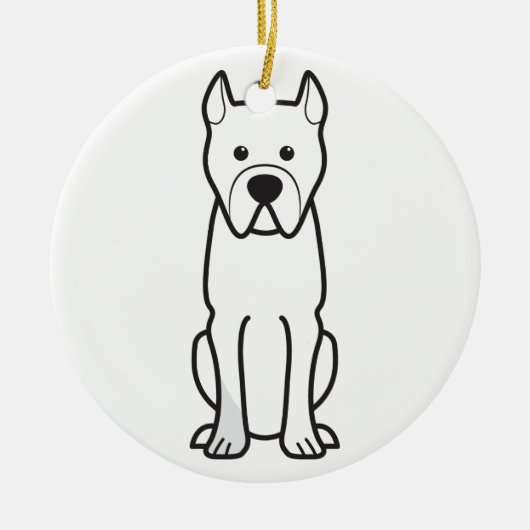 Perro de Presa Canario Keramisch Ornament (Voorkant)