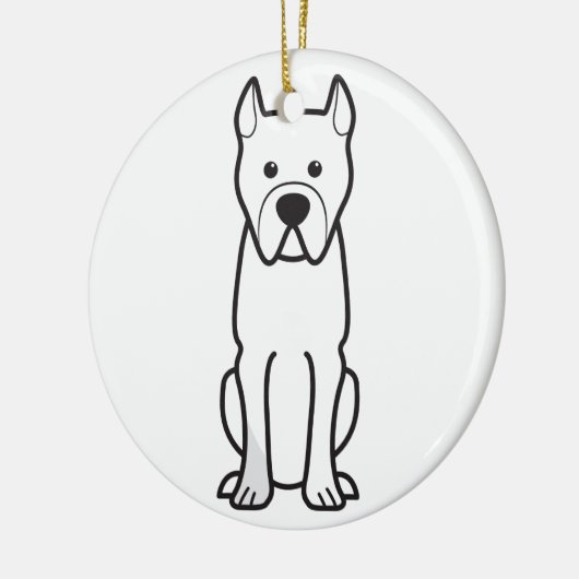 Perro de Presa Canario Keramisch Ornament (Links)