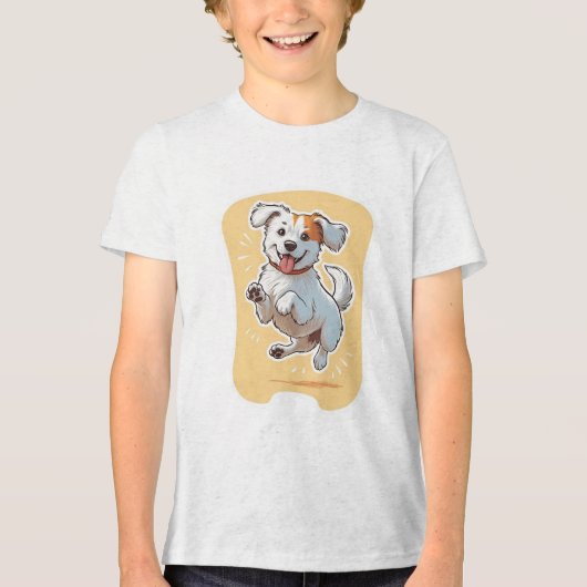Perro Feliz Tri-Blend Shirt (Voorkant)