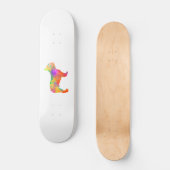perro french bulldog silueta persoonlijk skateboard (Voorkant)