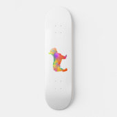 perro french bulldog silueta persoonlijk skateboard (Voorkant)