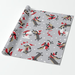 Perro salchicha en  Navidad. Dachshund Christmas Cadeaupapier