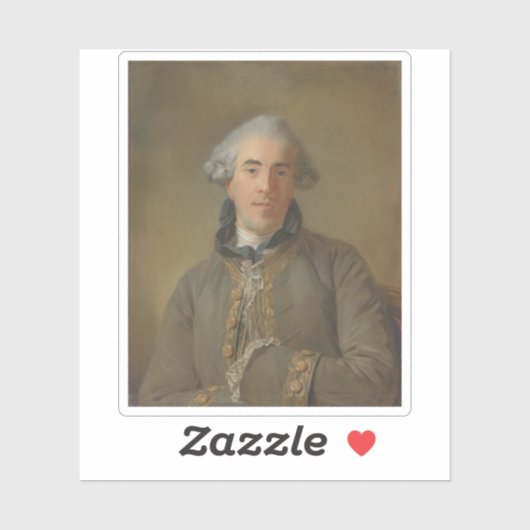 Perronneau - Portret van Théophile Van Robais Sticker (Vel)