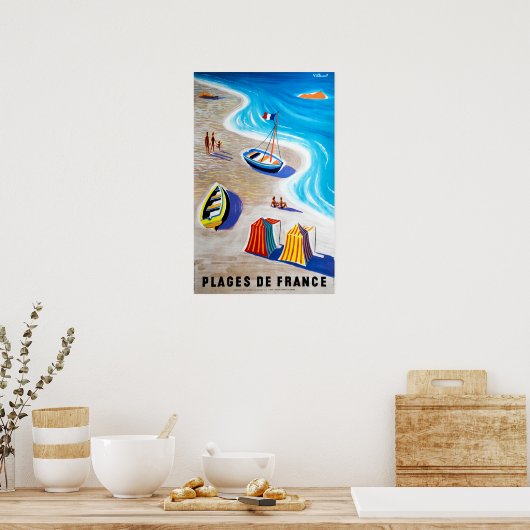 Perronstranden van Frankrijk Poster (Keuken)