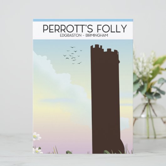 Perrott's Folly, Edgbaston, Birmingham Kaart (Staand voorkant)