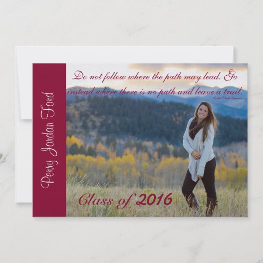 perry afstuderen kaart (Voorkant)