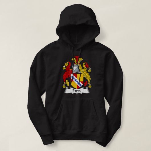 Perry Coat of Arms Family Crest Hoodie (Design voorkant)