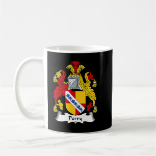 Perry Coat of Arms Family Crest Koffiemok