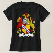 Perry Coat of Arms Family Crest T-shirt (Design voorkant)