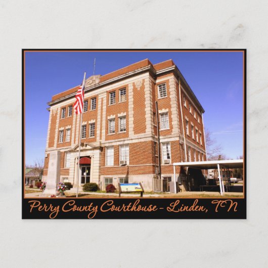 Perry County Courthouse - Linden, TN Briefkaart (Voorkant)