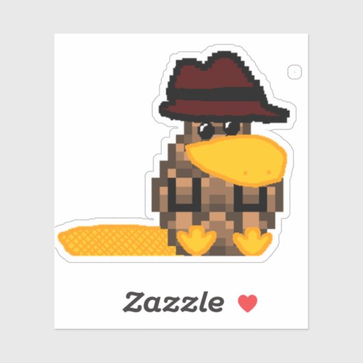 Perry de PineconePlatypus CustomCut Vinyl Sticker (Vel)