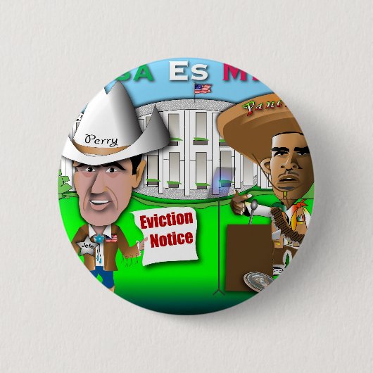 Perry Evicts Obama Ronde Button 5,7 Cm (Voorkant)