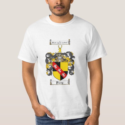 Perry Family Crest - Perry Coat of Arms T-shirt (Voorkant)
