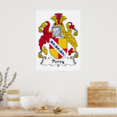 Perry Family Crest Poster (Keuken)