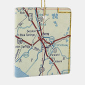 Perry Florida Map Keramisch Ornament (Rechts)