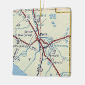 Perry Florida Map Keramisch Ornament (Links)