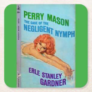 Perry Mason Hoesje van de Negligent Nymph boekomsl Kartonnen Onderzetters