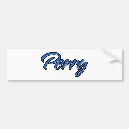 Perry Name blue Aufkleber Sticker Autoaufkleber (Voorkant)