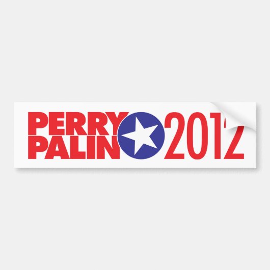 Perry Palin 2012 Ster Bumpersticker (Voorkant)