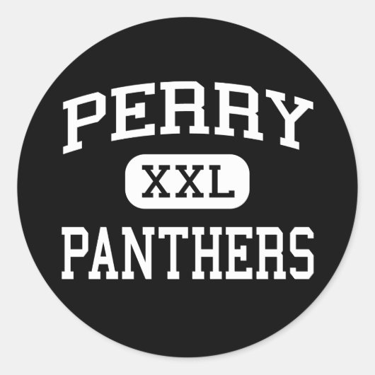 Perry - Panthers - Middelbare school - Massillon N Ronde Sticker (Voorkant)