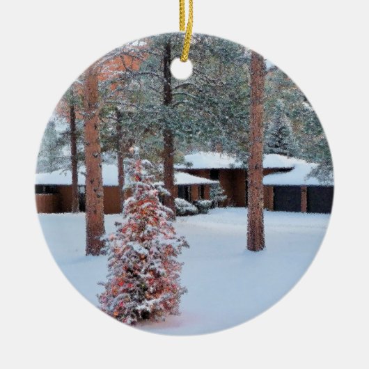 Perry Park in Winter Kerstmis Ornament (Voorkant)