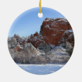 Perry Park in Winter Kerstmis Ornament (Achterkant)