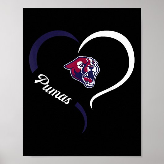 Perry Pumas Logo Half Heart Slogan Hs Poster (Voorkant)