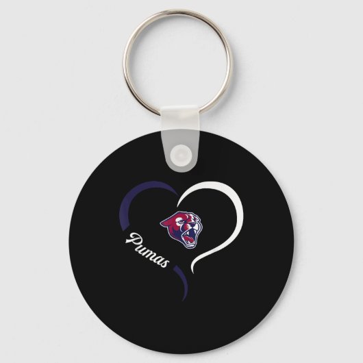 Perry Pumas Logo Half Heart Slogan Hs Sleutelhanger (Voorkant)