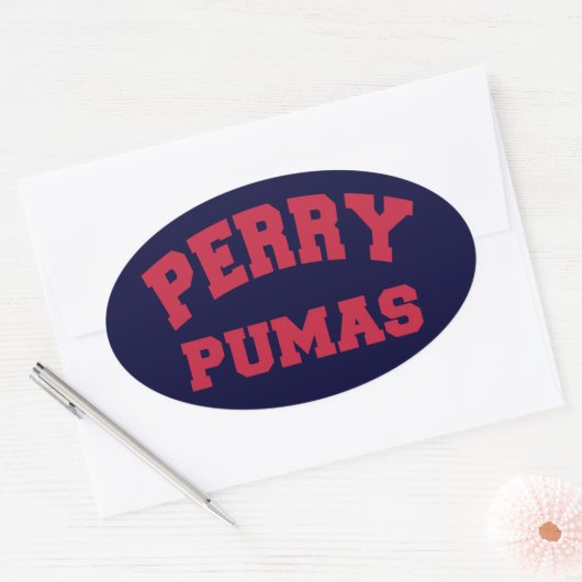 Perry Pumas Ovale Sticker (Envelop)
