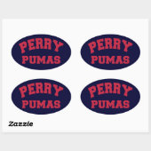 Perry Pumas Ovale Sticker (Vel)