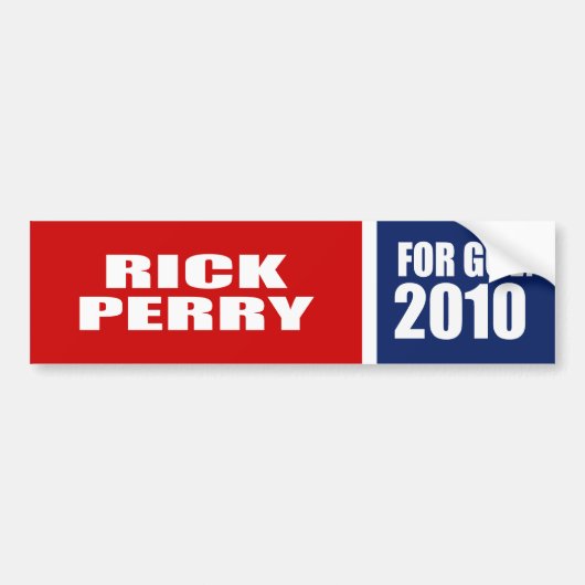 PERRY VOOR GOVERNOR BUMPERSTICKER (Voorkant)