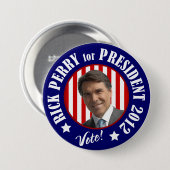 Perry voor President 2012 Ronde Button 7,6 Cm (Voorkant /achterkant)