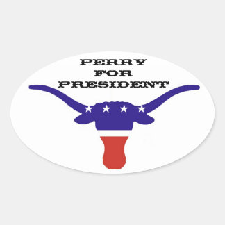 PERRY VOOR PRESIDENT OVALE STICKER