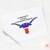 PERRY VOOR PRESIDENT OVALE STICKER (Envelop)