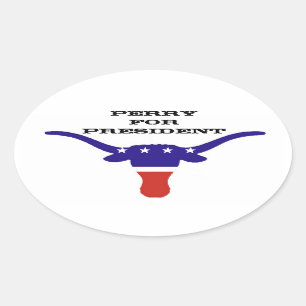 PERRY VOOR PRESIDENT OVALE STICKER