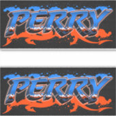 Perry Vorname Name Graffiti Aufkleber Sticker (Voorkant)