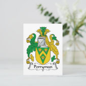 Perryman Family Crest Briefkaart (Staand voorkant)