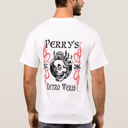 Perry's Retro Werks Skull Shirt (Achterkant)