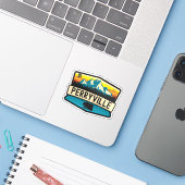 Perryville, Alaska Sticker (Laptop met iPhone)