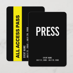 Pers All Access Pass evenement ID-badge 3.5" x 5" Kaart