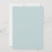 Pers Aqua Amethyst Bloemblad Bruiloft Kaart (Achterkant)