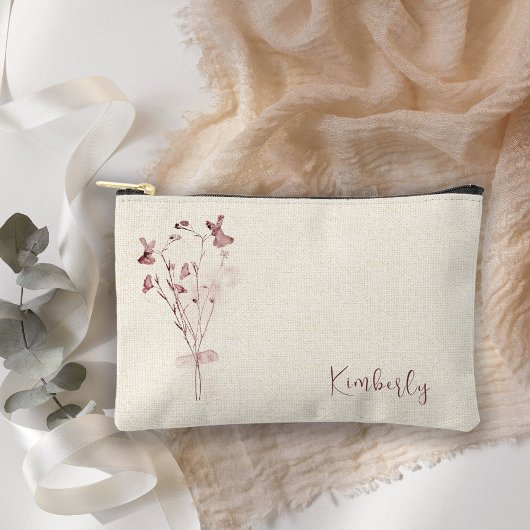 Pers Geperste Bloem Boeket Cosmetische Accessoiret Etui