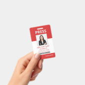 Pers ID-badge foto journalist media pas Rood Badge (Handheld)