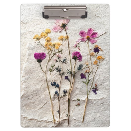 Pers Kruidbloem Botanische Kunst Klembord (Voorkant)